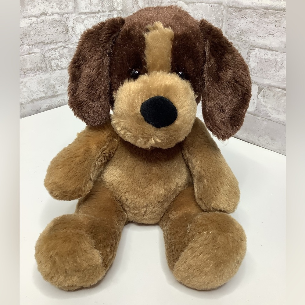 Build A Bear Tan Brown Puppy Dog Plush Sitting 11" Stuffed Animal Toy Pet Lovey